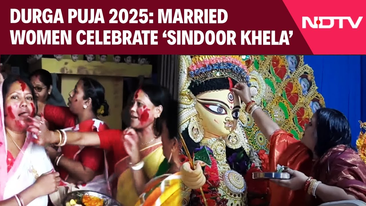 Durga Puja 2025 | Married Women Celebrate 'Sindoor Khela', Bidding Emotional Farewell To Maa Durga