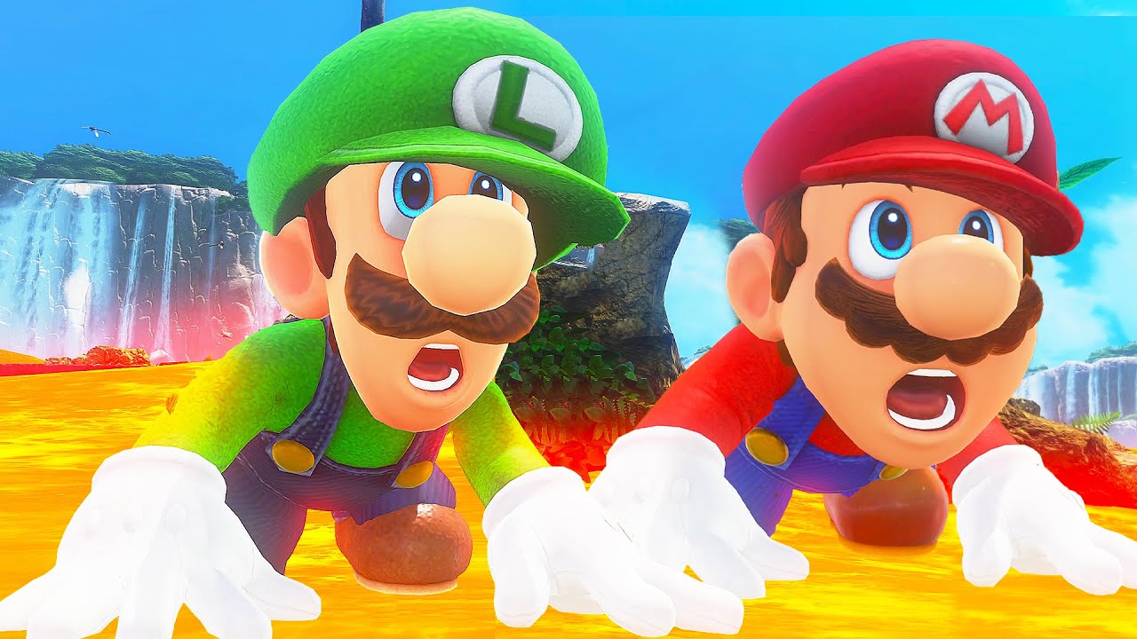 Mario vs luigi. Марио лава. Луиджи Одиссей 2. Гайд по супер Марио одиси спасти кепи.