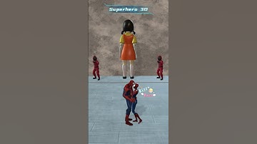 Spider-Man & Spider-Woman CAUGHT by Squid Game Doll! 😱🎯 #spiderman #squidgame