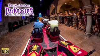 DarKoaster Escape The Storm On Ride 4K POV Busch Gardens Williamsburg 2023 07 25