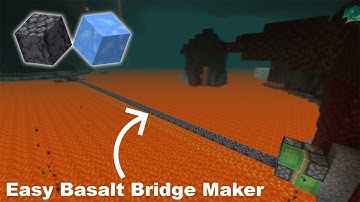 Quick & Easy Basalt Bridge Maker - Minecraft 1.16.5