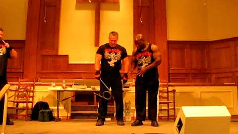 Alan Stringer from Intense Ministries twisting ste...