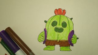 Как нарисовать Спайка | Бравл Старс | Рисунок | How to draw Spike | Brawl Stars