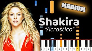 Shakira Acrostico Piano Tutorial Medium
