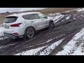 Hyundai Santa-Fe TM 2018+ в грязи (непланируемый off-road)