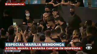 Maiara e Maraisa cantam no velório de Marília Mendonça (06/11/2021)