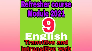 9thEnglish - 2021 |Refresher course module| Transitive and intransitive verb| TM & EM | Full teachin