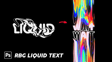 Hoe creëer je het RGB LIQUID-TEXT EFFECT / PHOTOSHOP
