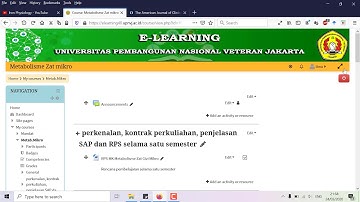 Panduan Membuat Activity (File, Label, Page, Forum, Chat) Elearning40 UPN Veteran Jakarta