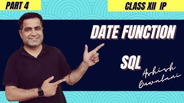 Data Query Using SQL | Date Functions | IP | Class 12 Term 2 CBSE