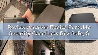 Review Amazon Basics Portable Security Case Lock Box Safe, Small Lock Box with Code, for College Dor