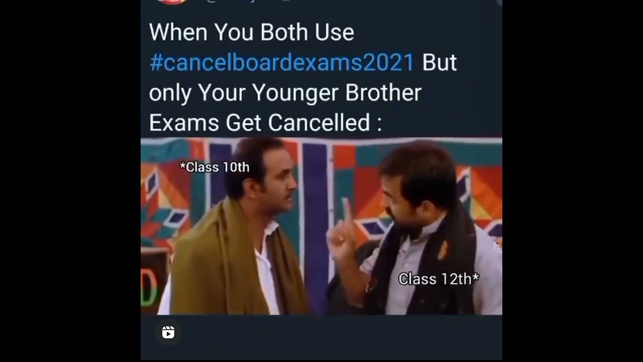 Board Exam Cancelled Memes Status 😂