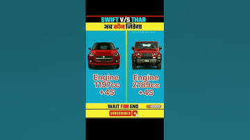 Mahindra Thar vs Maruti Swift | Full Comparison Video #ytshorts  #viral #trending  #shorts