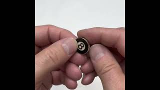 Lapel Pin Eight ball Pool Pin Lucky 8 Ball Enamel Pin Backing Black White #lapelpin #eightball #pin