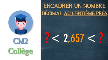 Encadrer des nombres décimaux au centième près - CM2 Collège - Petits Savants