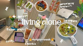 Study diary | revision week 🔥| homebody vlog | lots & lots of studying, cooking, living alone