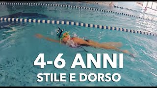 Stile e dorso: nuoto bimbi da 4 a 6 anni!