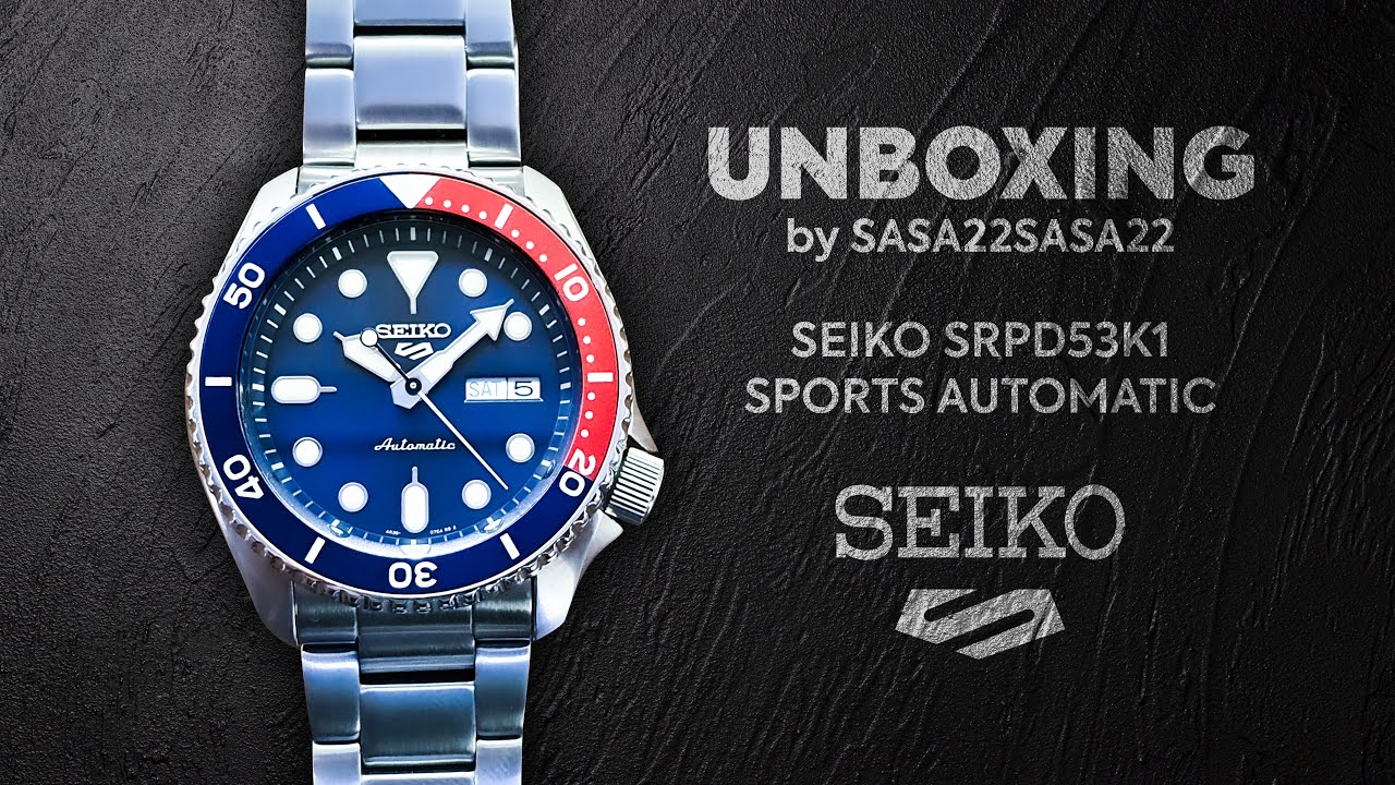 UNBOXING SEIKO 5 SPORTS AUTOMATIC SRPD53K1 - YouTube