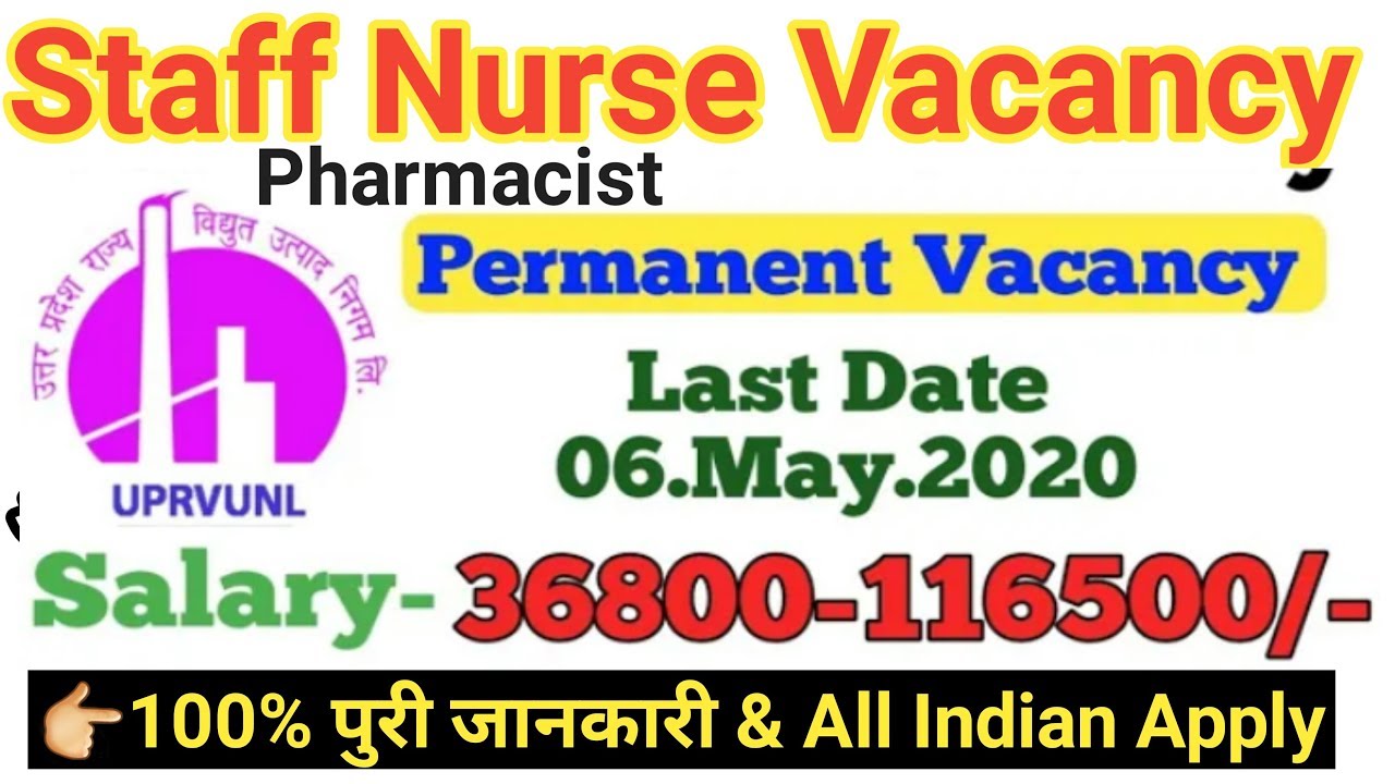 Staff Nurse Permanent Vacancy 2020,