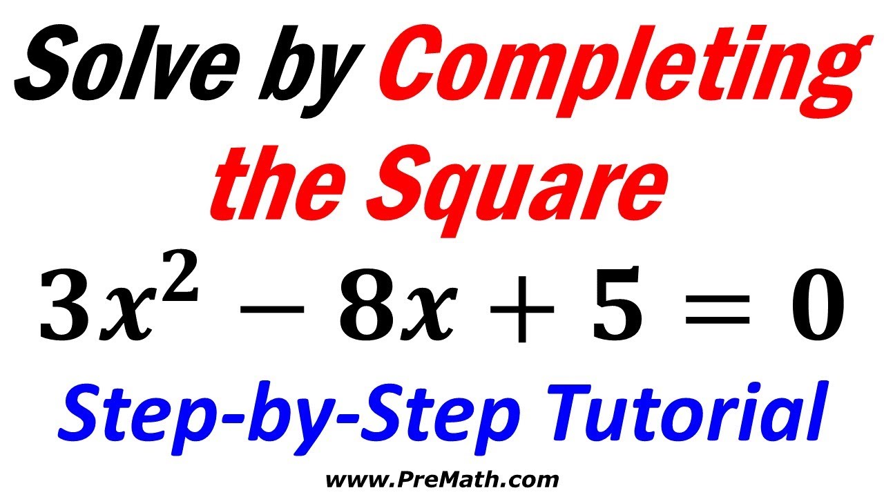 solving quadratic equations completing the square assignment