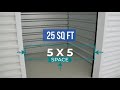5x5 Storage Unit Size Information