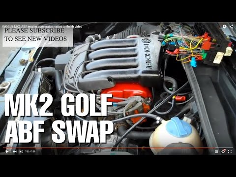 Vw Golf Mk2 Abf Engine Conversion Start To Finish Video Youtube
