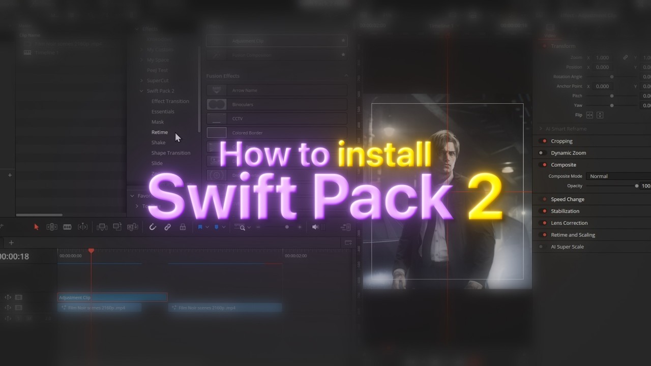 How to install Swift Pack 2 - DaVinci Resolve - YouTube
