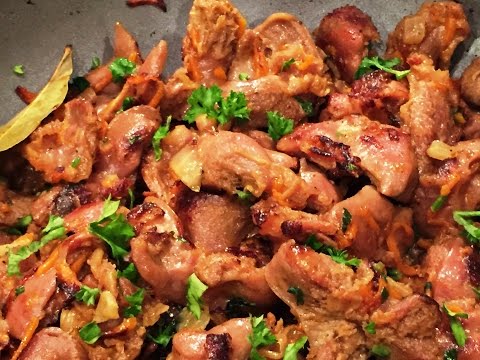 Куриные Желудочки. Просто и вкусно!