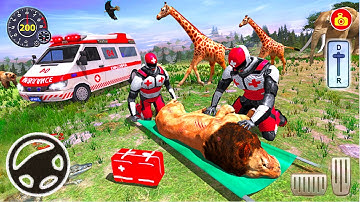 Animal Rescue Robot Superhero - Emergency Ambulance Driving Simulator - Android Gameplay
