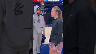 Famous Steph Curry & Sabrina Ionescu meet up a day ahead of three point contest Net Worth