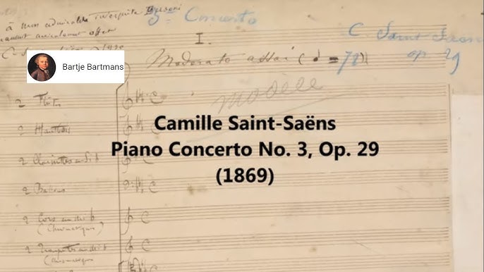 Camille Saint-Saëns (1835-1921): Piano Concerto #2 (opening) 