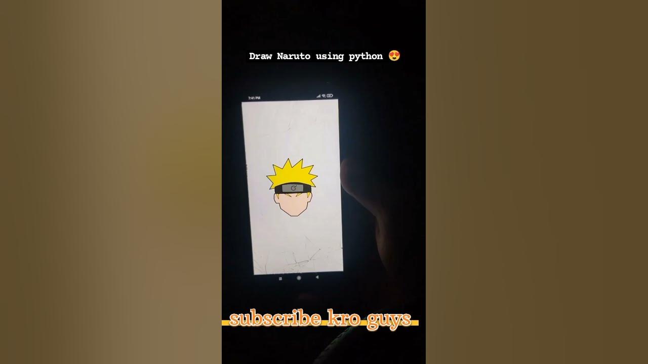 draw Naruto using python 😍/anime lovers/#coding #anime #animelover # ...