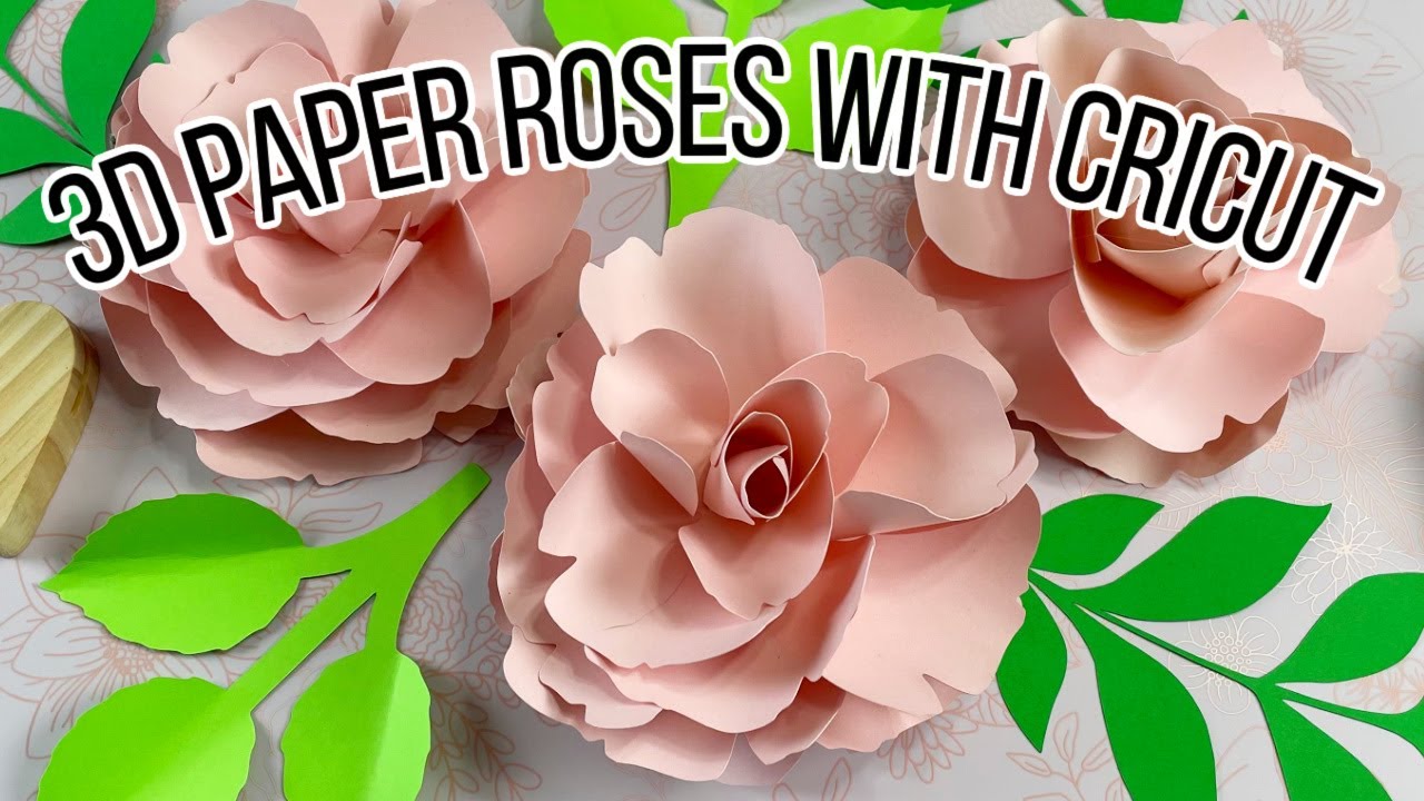 3D Rolled Paper Rose SVG Cut File for Cricut + Instructions