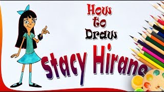 How to Draw Stacy Hirano || Phineas and Ferb || Easy drawing