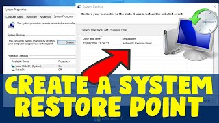 how to create a system restore point in windows 10