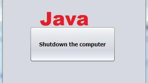 Java prog#150. How to shutdown the computer from Java