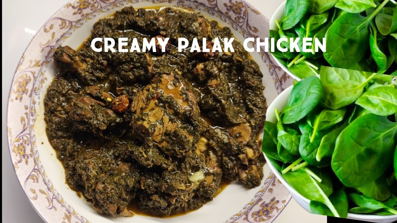 Creamy palak chicken recipe | spinach chicken gravy | palak ki sabzi | yummy dinner