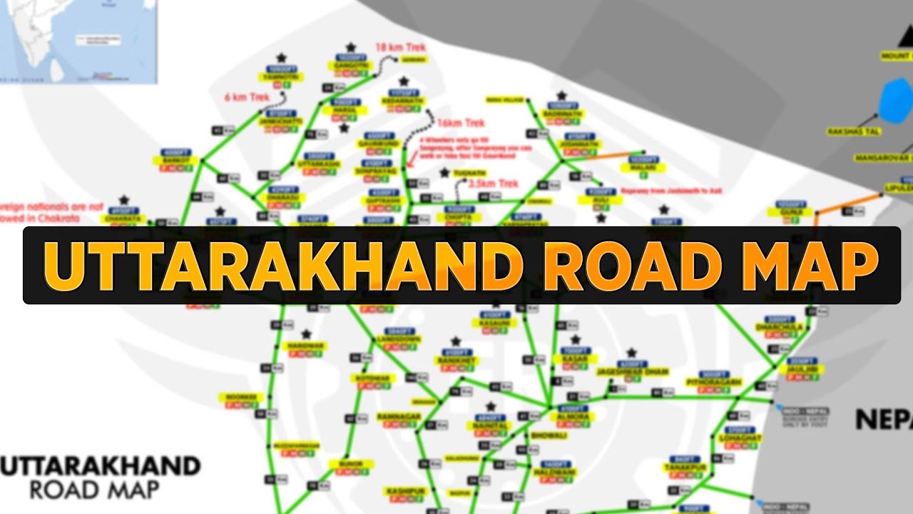 uttarakhand tourist road map