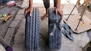 car puncture tire replacement!