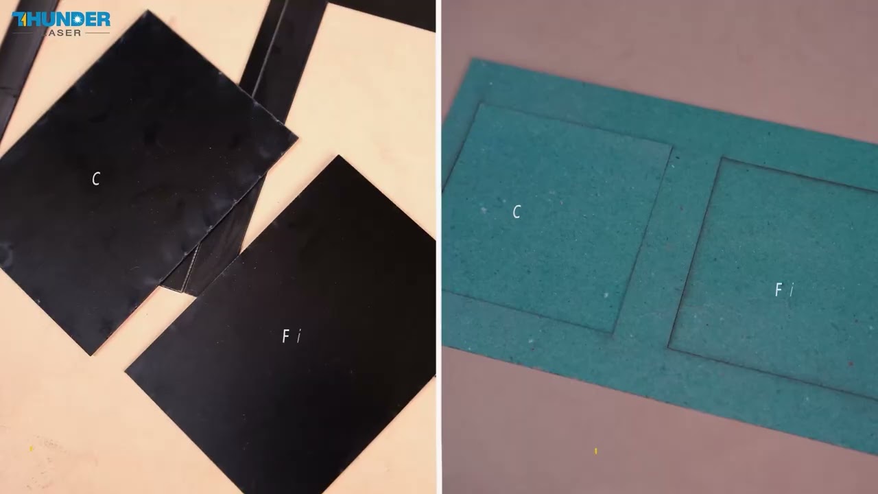 Резка промышленных материалов с помощью лазера Thunder Titan Pro (CO2 и волоконный излучатель)