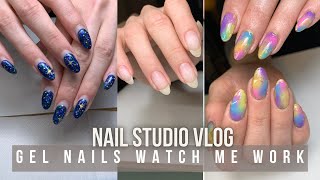 NAIL STUDIO VLOG + Gel nails watch me work