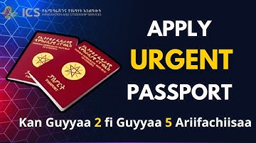 How to Apply Urgent Ethiopian Passport Online 2025 || Akkaataa Passport Ariifachiisaa itti Baafatan
