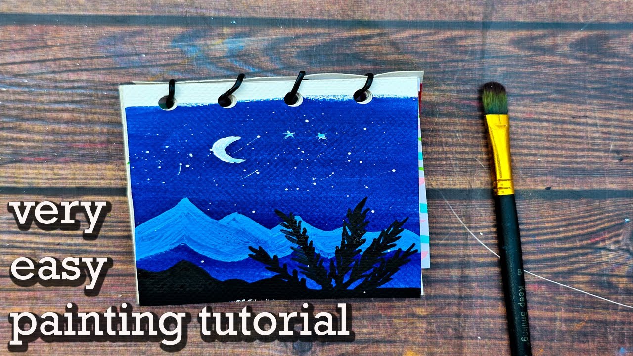 Very Easy Painting Tutorial | Watercolor Painting for Beginners | step ...