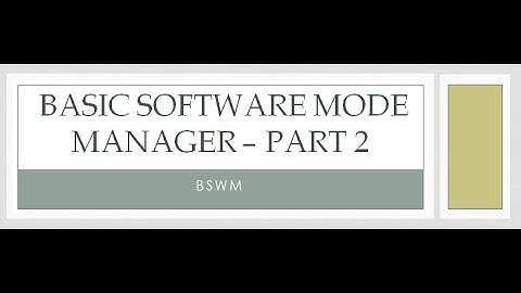 Autosar BSWM mode manager   Part 2