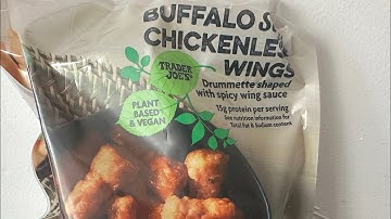 Trader Joe’s Buffalo Style Chicken-less Wings #veganfoodtastetest #traderjoes #veganchickenwings