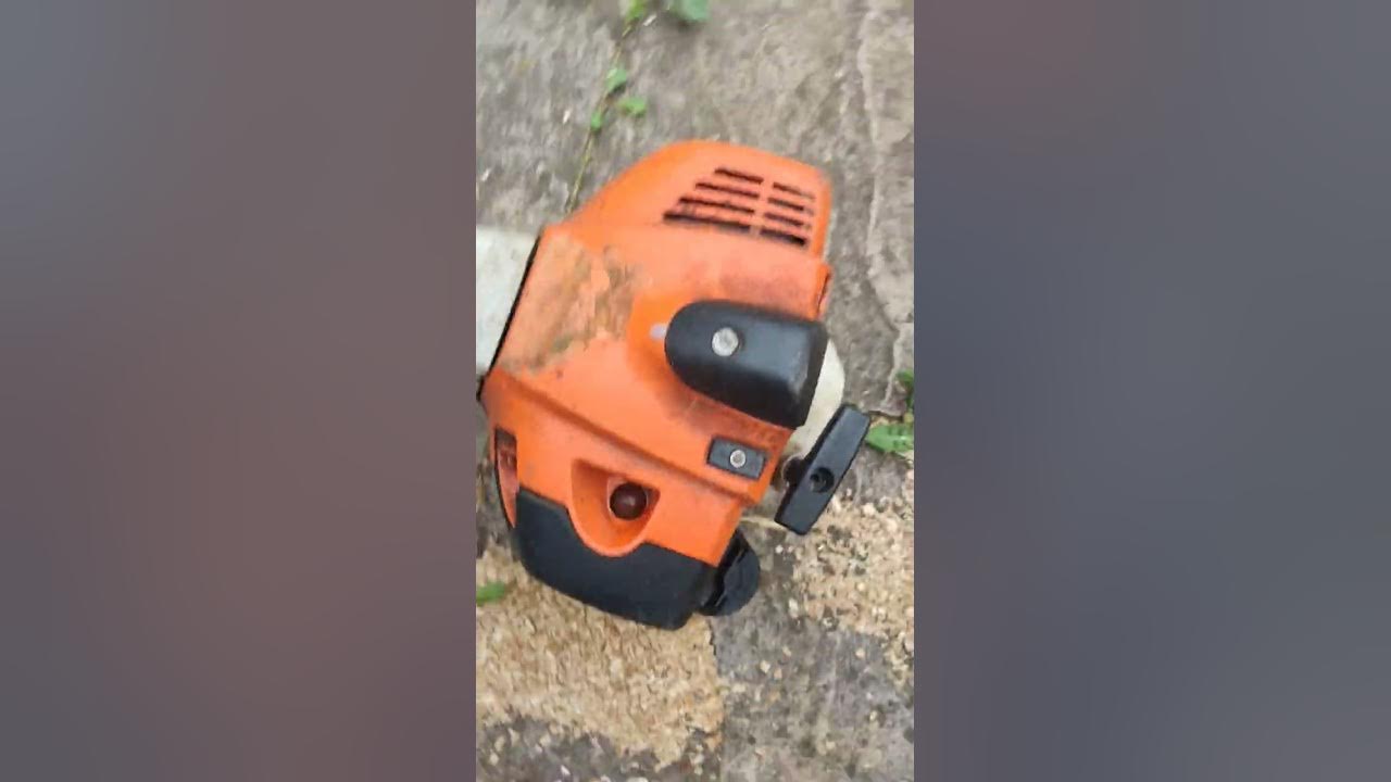 Stihl brush cutter start and demo YouTube