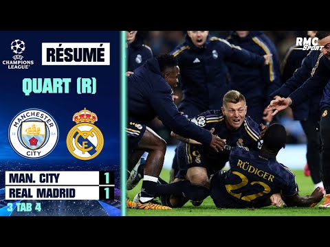 Résumé : Manchester City 1-1 (3tab4) Real Madrid (Q) - Ligue des champions (quart de finale retour)
