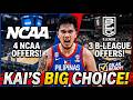 KAI SOTTO REVEALS BIG DECISION! 4 US NCAA Offers vs 3 B League Teams! + FIBA Gilas Update!