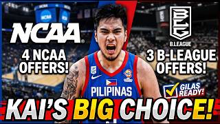KAI SOTTO REVEALS BIG DECISION! 4 US NCAA Offers vs 3 B League Teams! + FIBA Gilas Update!