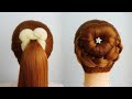 New High Bun Hairstyle For Wedding With Donut